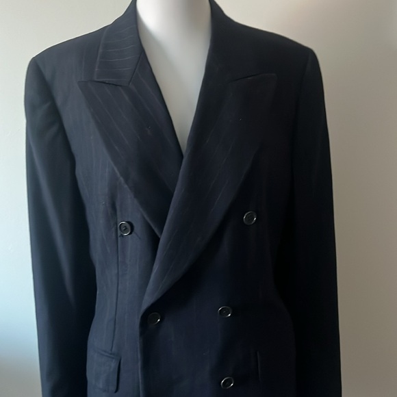 Burburrys men’s Wool Cashmere Double Breasted Jacket Size 48 - Picture 4 of 15
